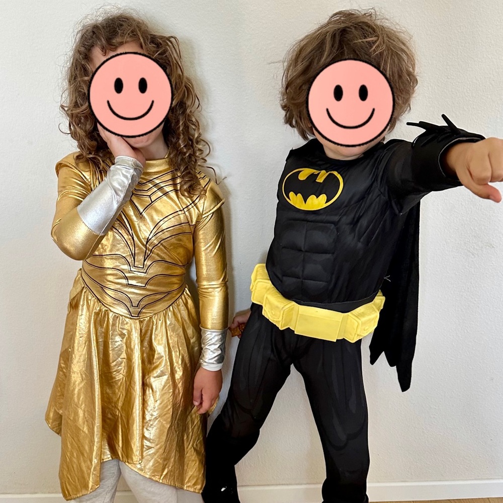 Wonder Woman and Batman costumes